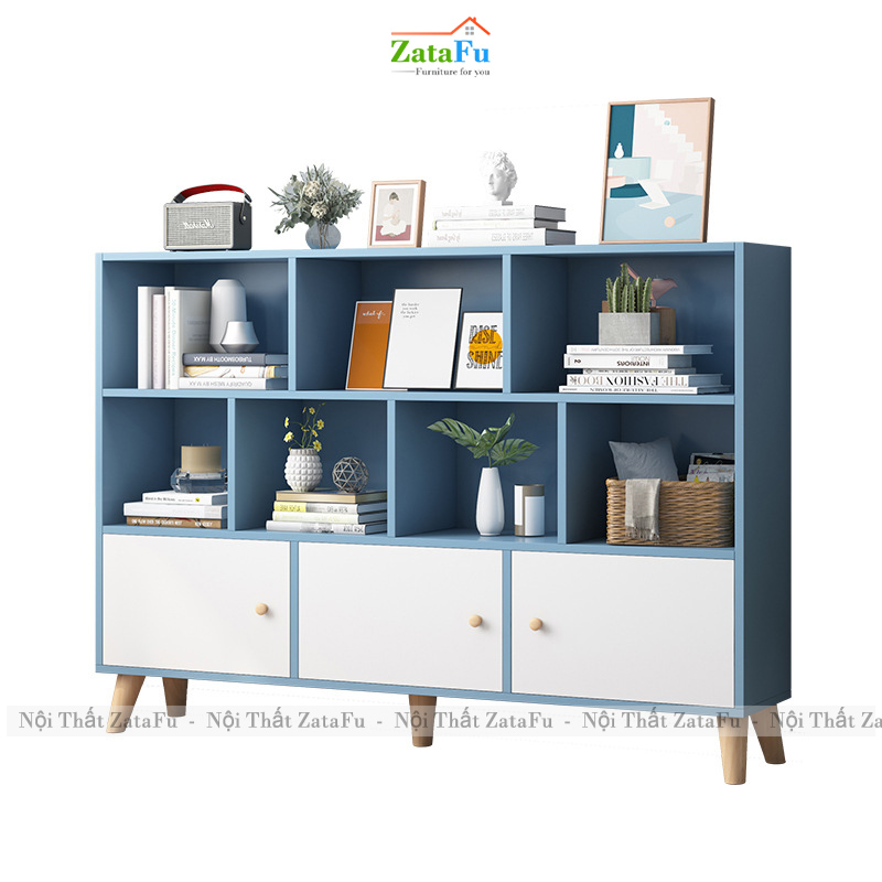 Tủ Kệ Đựng Hồ Sơ Tài Liệu Chân Gỗ Tự Nhiên TUTT-66 ZataFu