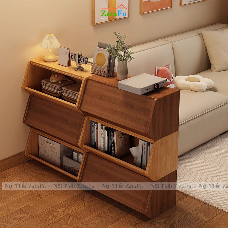 Tủ Gỗ Trang Trí Lục Giác Để Đồ Đa Năng Tủ Gỗ TUTT-61 ZataFu