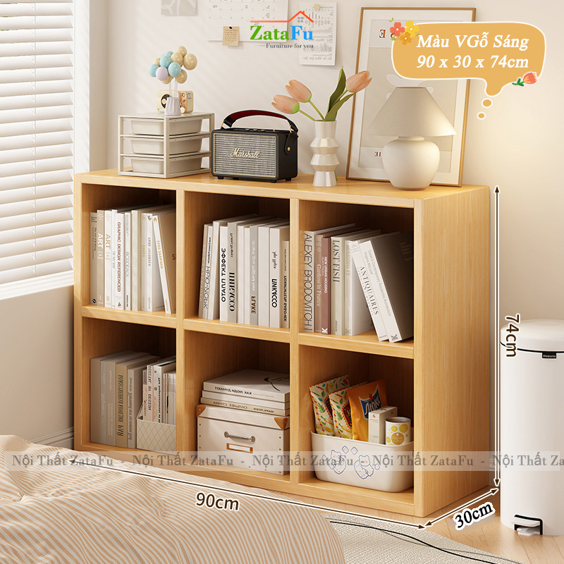 Tủ Kệ Để Sách Trang Trí Kết Hợp Kệ Tổ Ong Hiện Đại TUTT-64 ZataFu