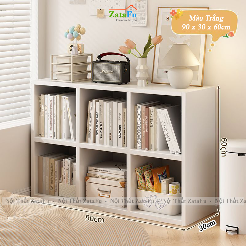 Tủ Kệ Để Sách Trang Trí Kết Hợp Kệ Tổ Ong Hiện Đại TUTT-64 ZataFu