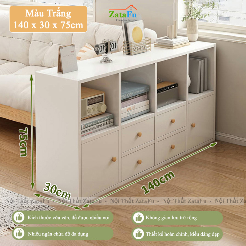 Tủ Kệ Để Sách Trang Trí Kết Hợp Kệ Tổ Ong Hiện Đại TUTT-64 ZataFu
