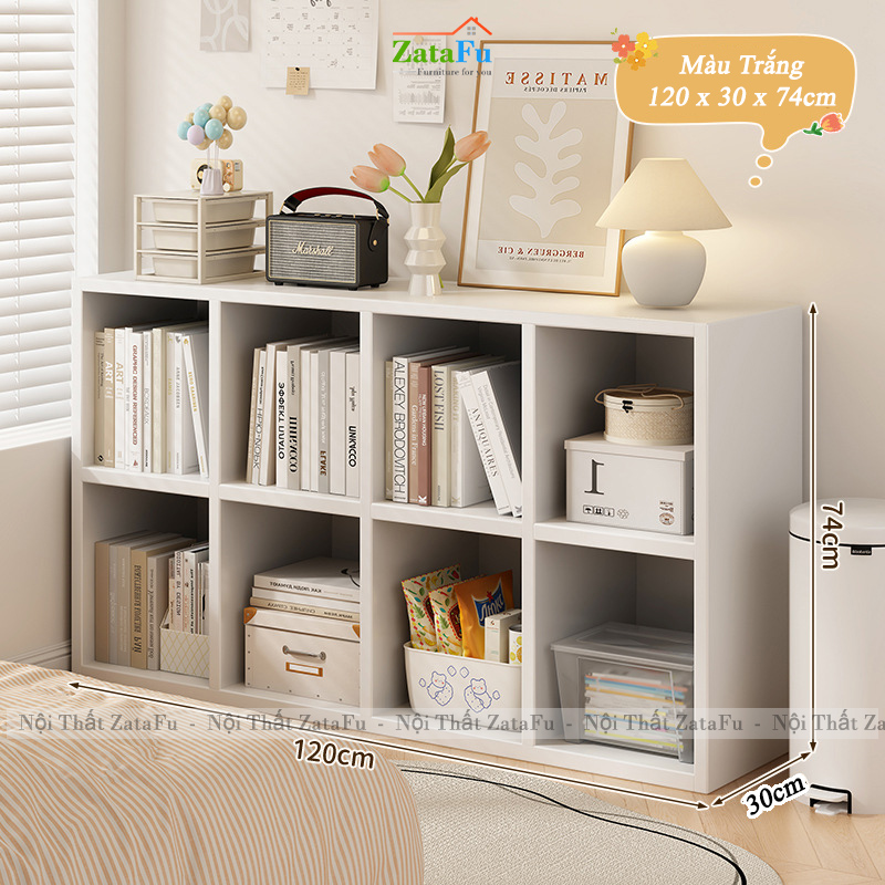 Tủ Kệ Để Sách Trang Trí Kết Hợp Kệ Tổ Ong Hiện Đại TUTT-64 ZataFu
