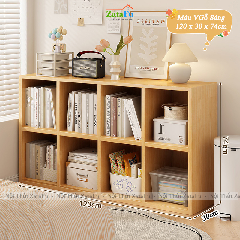 Tủ Kệ Để Sách Trang Trí Kết Hợp Kệ Tổ Ong Hiện Đại TUTT-64 ZataFu