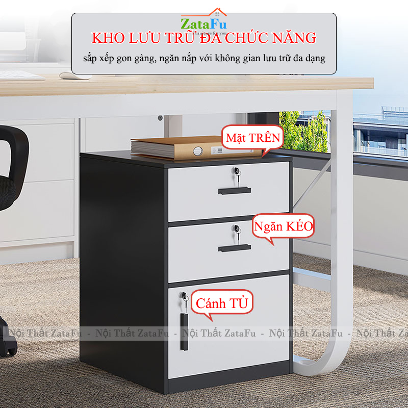Tủ Đựng Hồ Sơ Tài Liệu Có Ngăn Kéo Và Khóa Thông Minh An Toàn TUTT-56 ZataFu