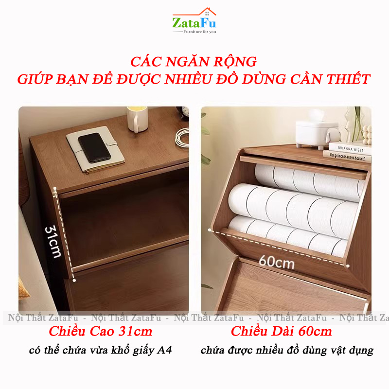 Tủ Gỗ Trang Trí Lục Giác Để Đồ Đa Năng Tủ Gỗ TUTT-61 ZataFu