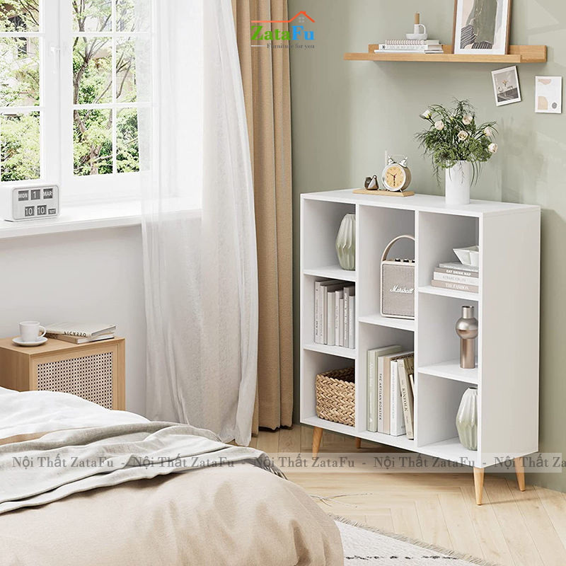 Tủ Kệ Đựng Sách Vở Trang Trí Decor Hiện Đại Gỗ Công Nghiệp MDF TUTT-60 ZataFu