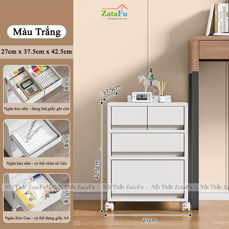 Tủ Đựng Hồ Sơ Tài Liệu Văn Phòng Có Bánh Xe Đa Năng Nhiều Ngăn TUTT-63 ZataFu
