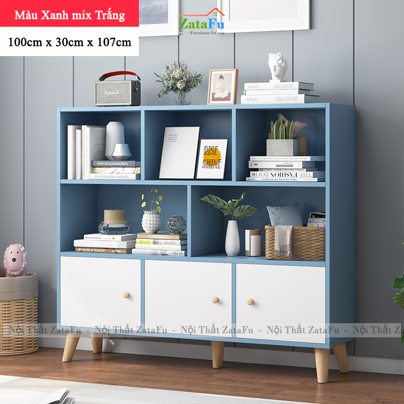 Tủ Kệ Đựng Hồ Sơ Tài Liệu Chân Gỗ Tự Nhiên TUTT-66 ZataFu