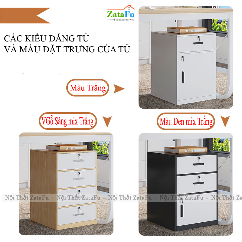Tủ Đựng Hồ Sơ Tài Liệu Có Ngăn Kéo Và Khóa Thông Minh An Toàn TUTT-56 ZataFu
