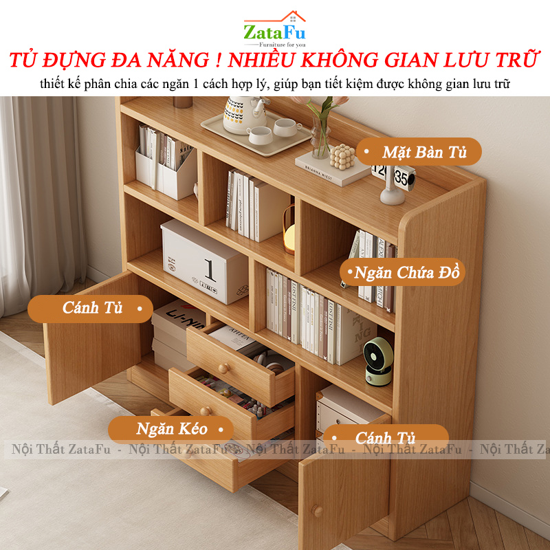 Tủ Đựng Hồ Sơ Tài Liệu Nhiều Ngăn Hiện Đại Gỗ MDF TUTT-67 ZataFu