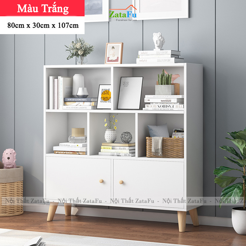 Tủ Kệ Đựng Hồ Sơ Tài Liệu Chân Gỗ Tự Nhiên TUTT-66 ZataFu
