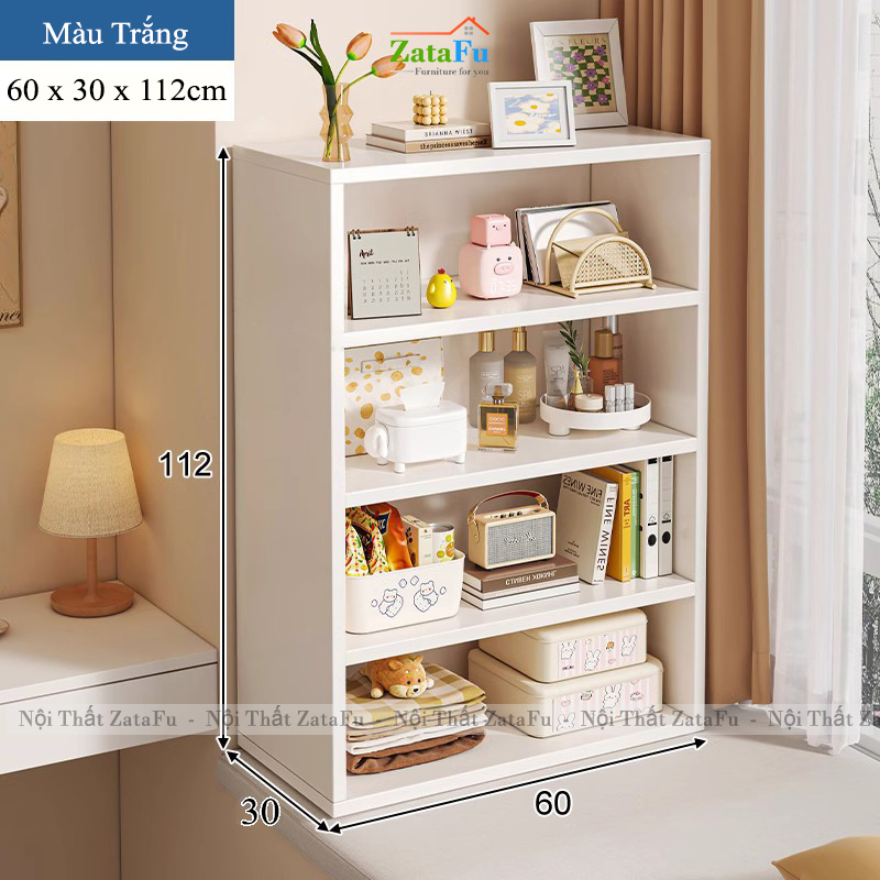 Tủ Kệ Sách Trang Trí Để Cửa Số Gỗ MDF Hiện Đại TUTT-56 ZataFu