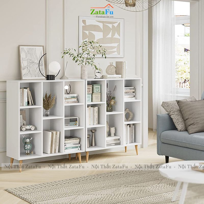 Tủ Kệ Đựng Sách Vở Trang Trí Decor Hiện Đại Gỗ Công Nghiệp MDF TUTT-60 ZataFu