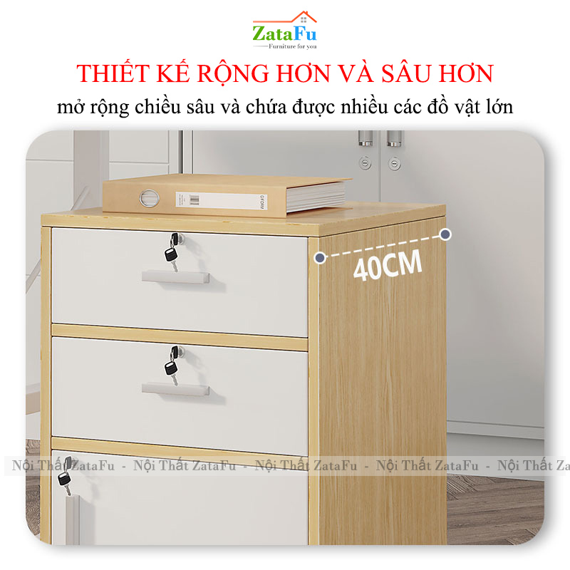 Tủ Đựng Hồ Sơ Tài Liệu Có Ngăn Kéo Và Khóa Thông Minh An Toàn TUTT-56 ZataFu