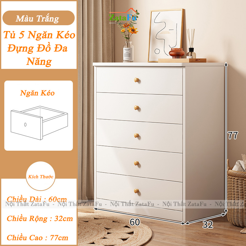 Tủ Trang Trí Đựng Hồ Sơ Tài Liệu Nhiều Ngăn Kéo Đa Năng TUTT-58 ZataFu