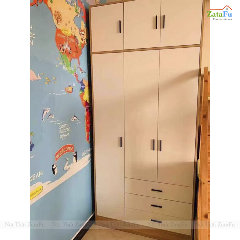 Tủ Quân Áo Người Lớn 3 Buồng 3 Ngăn Kéo Phụ Kiện Hãng Loại Tốt TQA-72