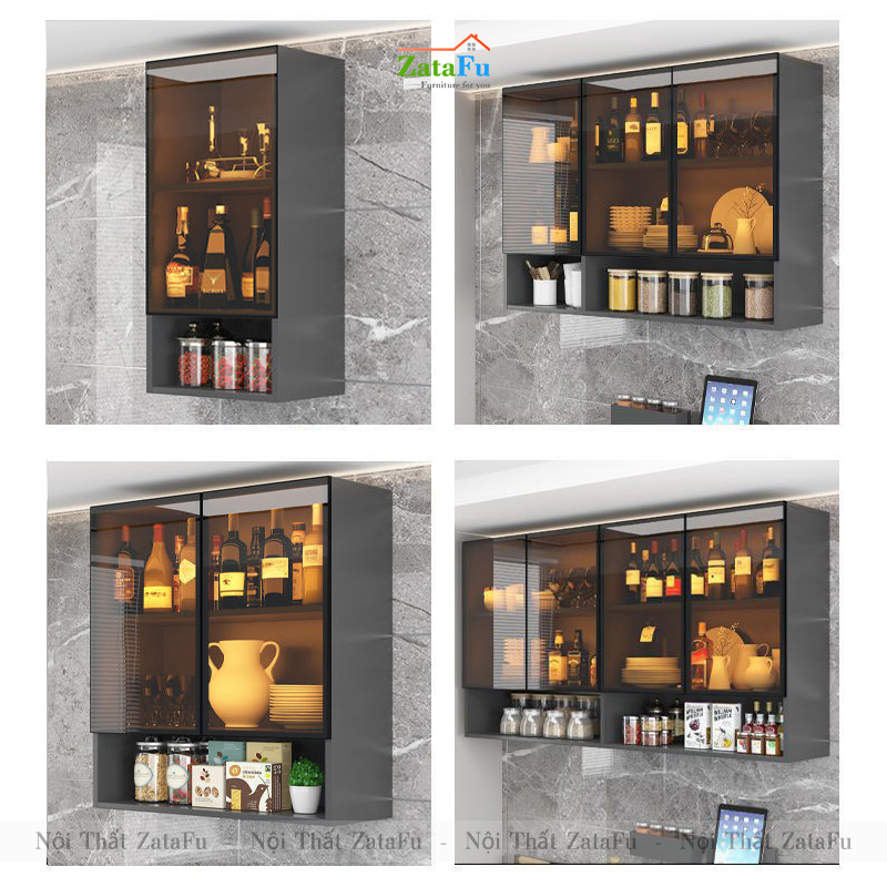 Tủ kệ bếp gắn tường sủ dụng LED cảm biến cao cấp KBEP-26