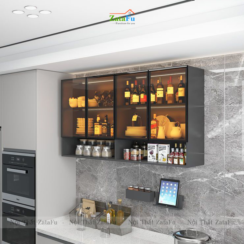 Tủ kệ bếp gắn tường sủ dụng LED cảm biến cao cấp KBEP-26