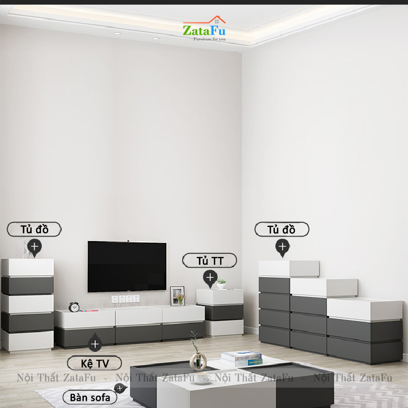 Tủ đầu giường gỗ 2 tầng kết hợp đa năng TDG-24