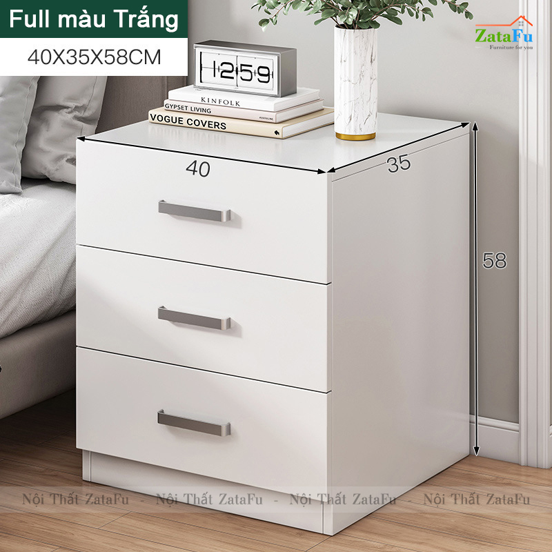 Tủ Đầu Giường Cao Cấp 3 Hộc Kéo TDG-08