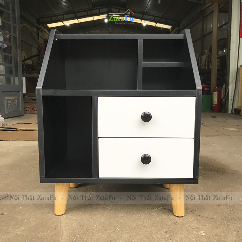 Kệ đầu giường 2 ngăn kéo phong cách Bắc Âu TUTT-02