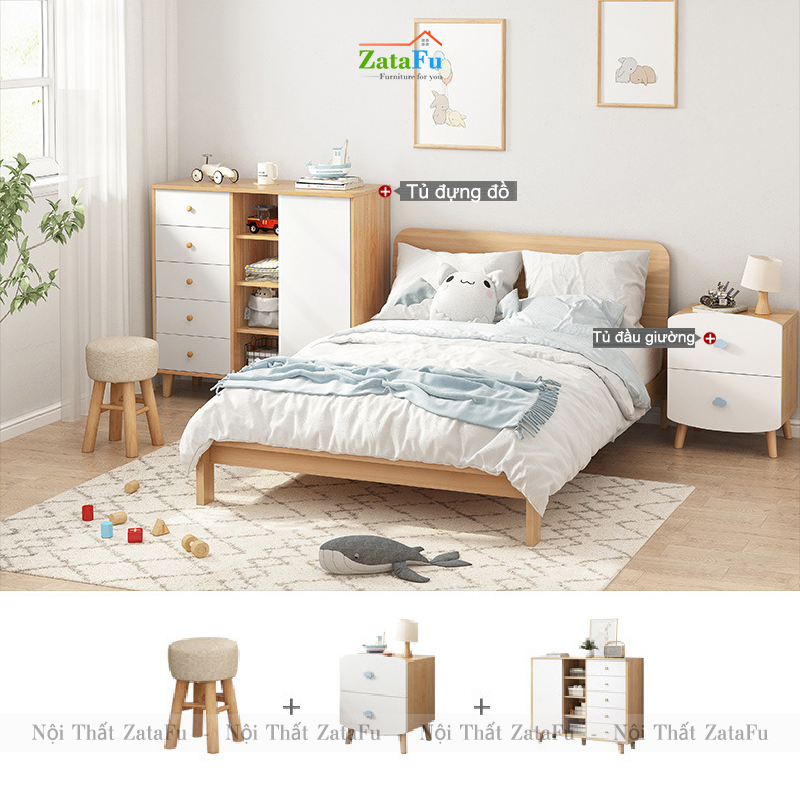 Tủ đầu giường xinh xắn cho bé TDG-15