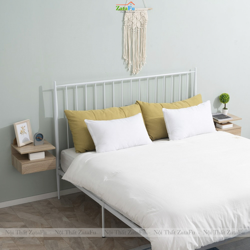 Tủ Đầu Giường Gỗ MDF Gắn Tường Có Ngăn Kéo TDG-47 ZataFu