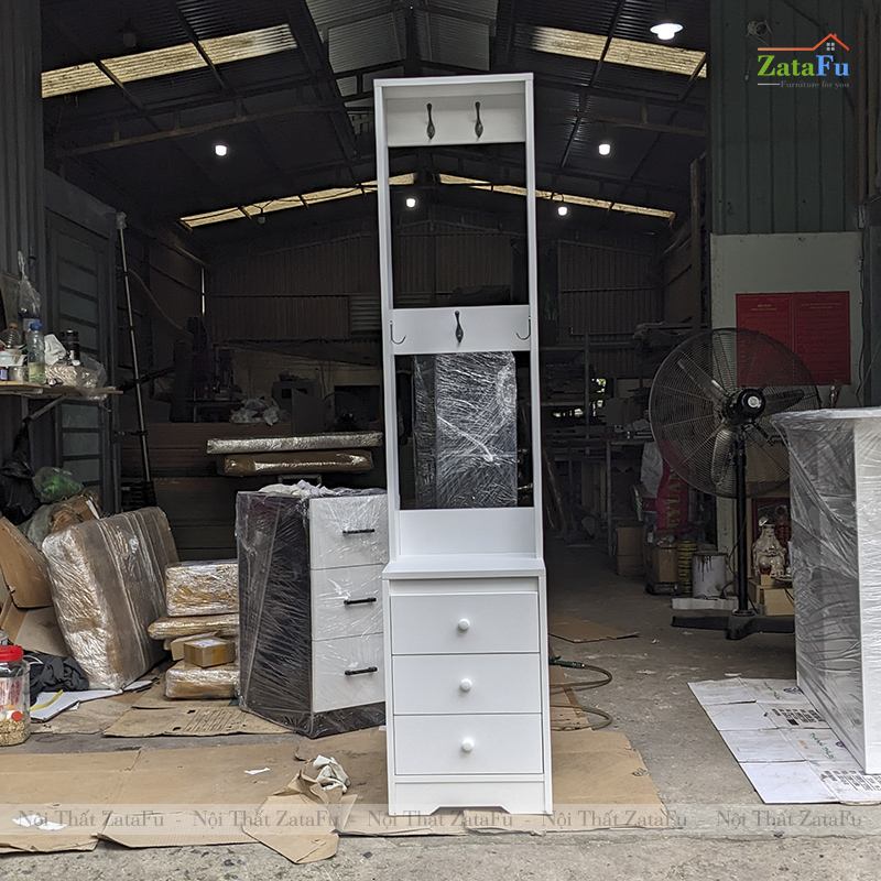 Tủ đầu giường kết hợp giá treo đồ TDG-14