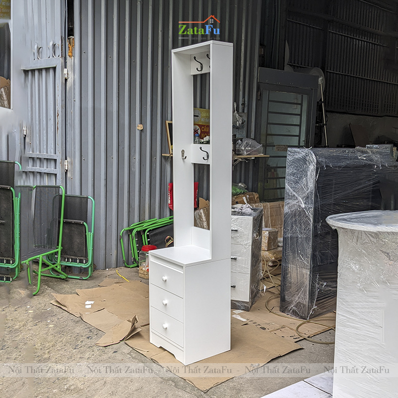 Tủ đầu giường kết hợp giá treo đồ TDG-14