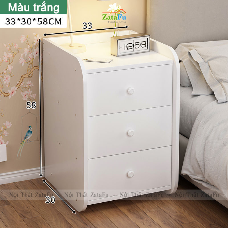 Tủ đầu giường mini bo góc tròn TDG-12