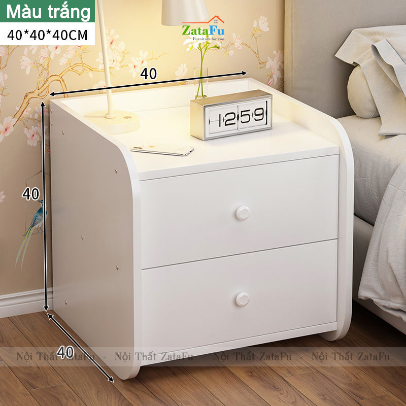 Tủ đầu giường mini bo góc tròn TDG-12