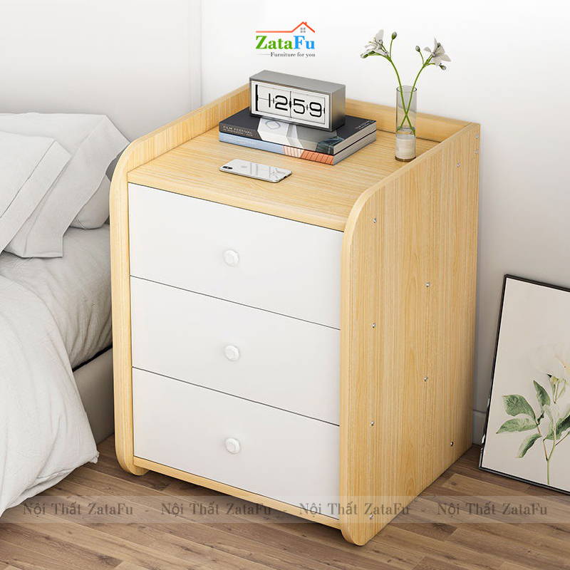 Tủ đầu giường mini bo góc tròn TDG-12