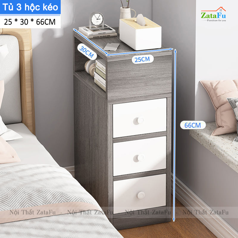 Tủ đầu giường mini có hộc kéo TDG-17