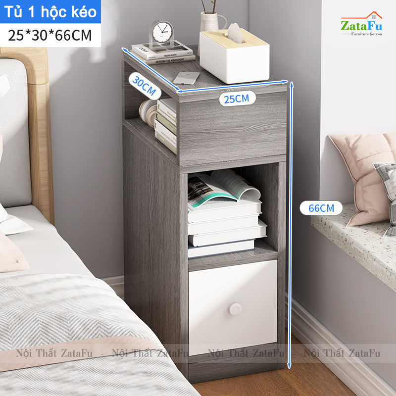 Tủ đầu giường mini có hộc kéo TDG-17