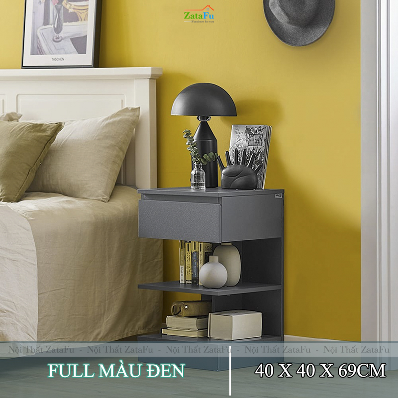 Tủ Đầu Giường Gỗ MDF 3 Tầng Thiết Kế Hiện Đại TDG-43 ZataFu