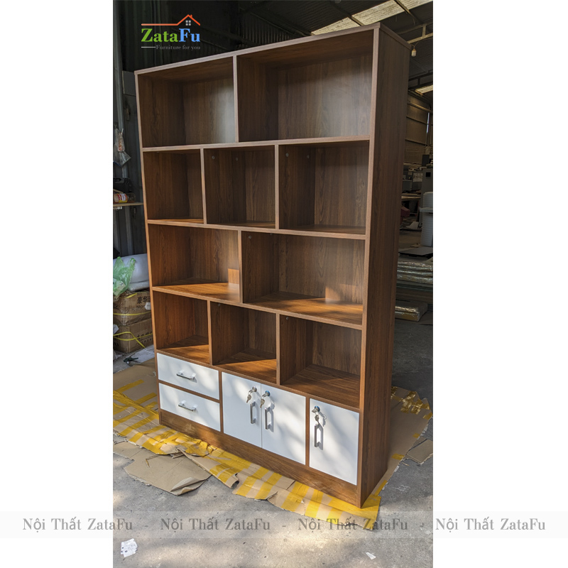 Tủ Kệ Sách Gỗ Trang Trí Phòng Khách TUTT-17