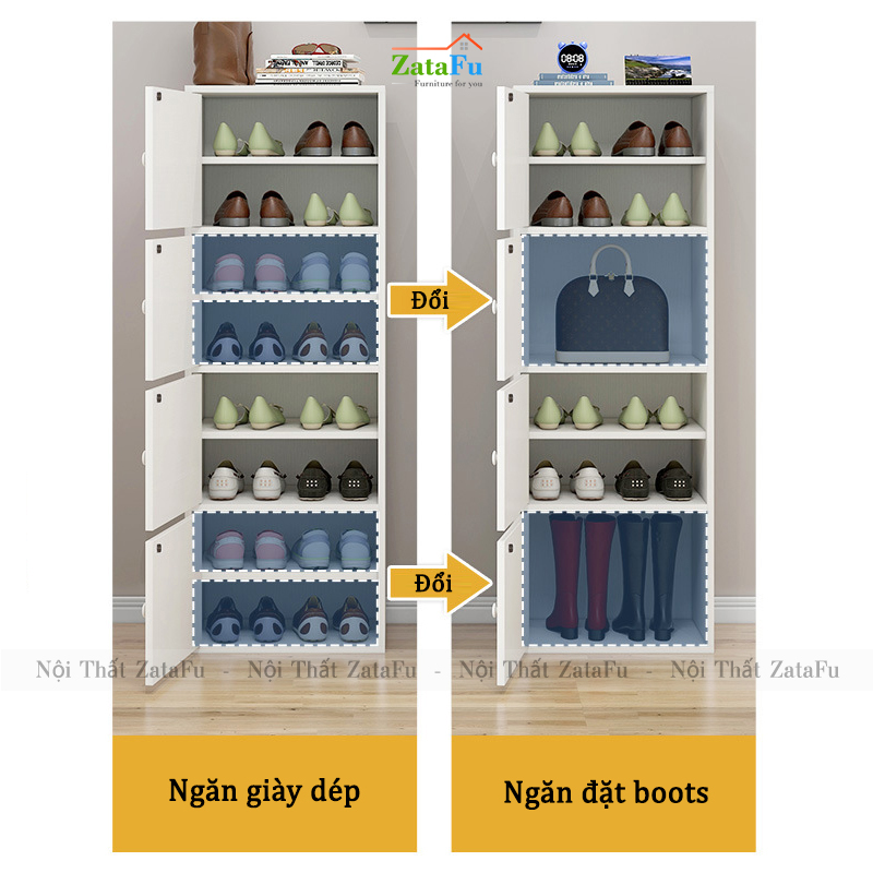 Tủ giày đứng phân ô nhiều tầng TGIAY-20