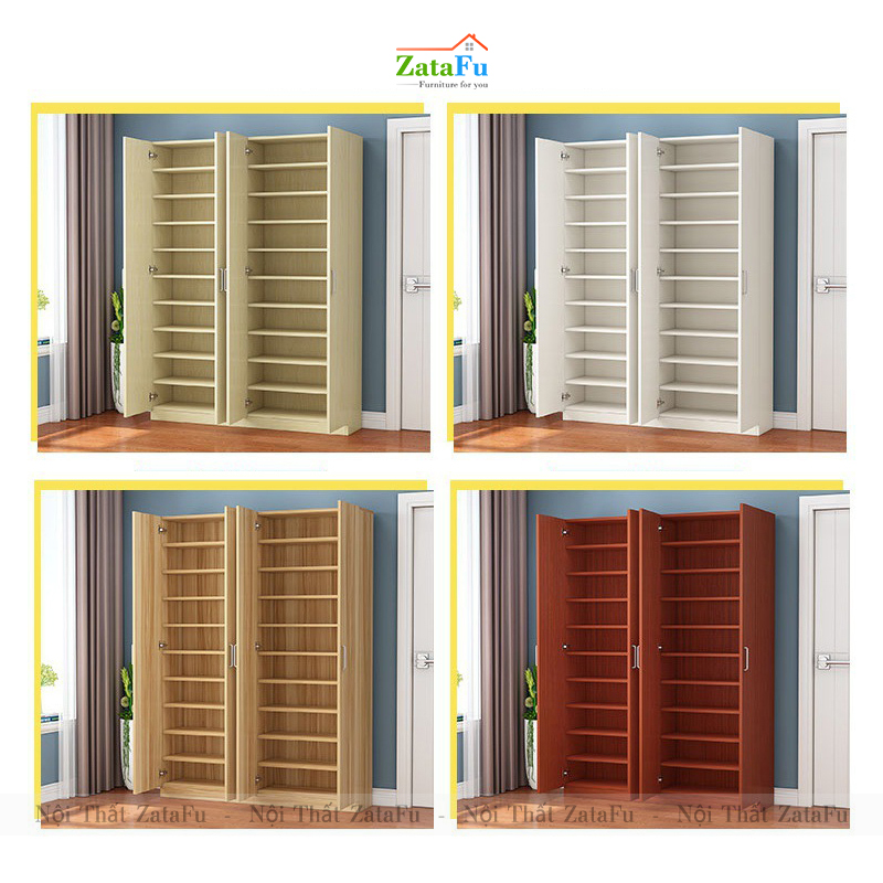 Tủ giày gỗ thiết kế đơn giản nhiều tầng TGIAY-18