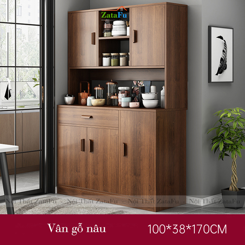 Tủ phòng bếp hiện đại kèm kệ KBEP-03
