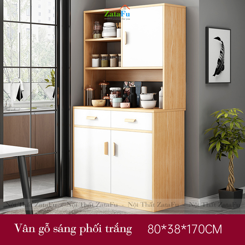 Tủ phòng bếp hiện đại kèm kệ KBEP-03