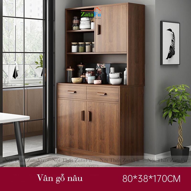 Tủ phòng bếp hiện đại kèm kệ KBEP-03