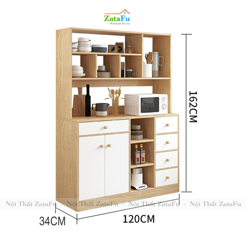 Tủ kệ bếp thiết kế hiện đại gỗ MDF chống ẩm KBEP-05