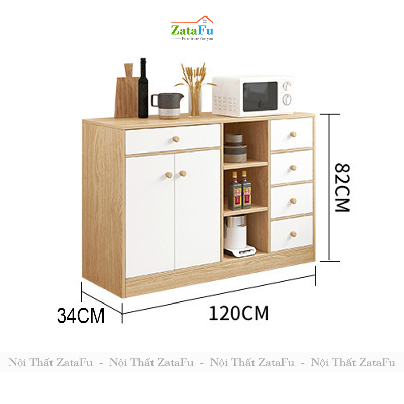 Tủ kệ bếp thiết kế hiện đại gỗ MDF chống ẩm KBEP-05