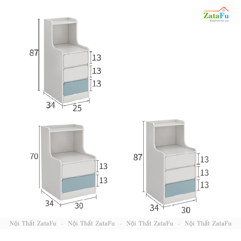 Tủ kệ đầu giường gỗ công nghiệp TDG-18