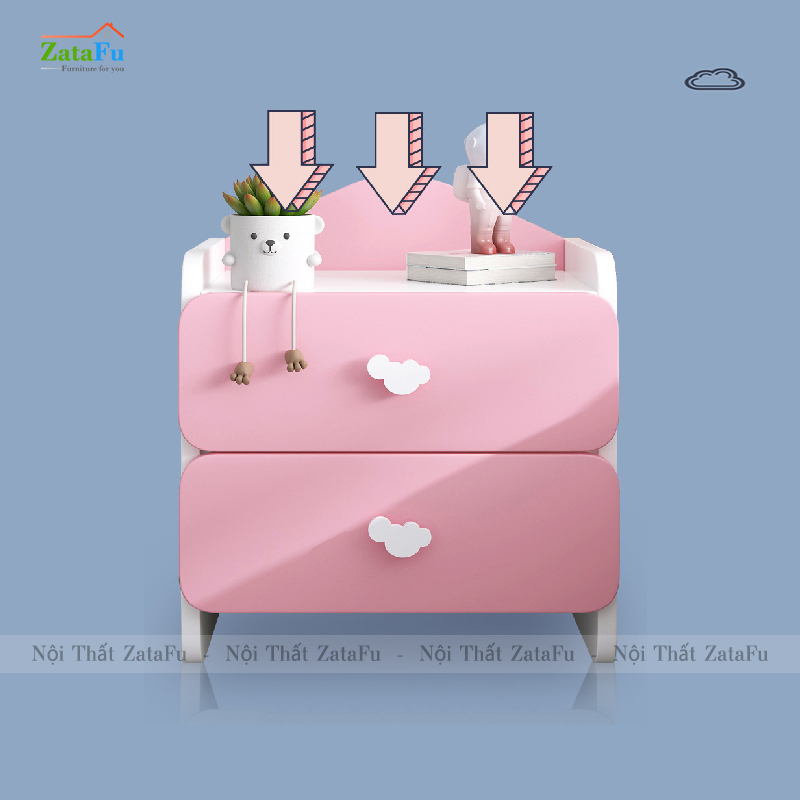 Tủ Đầu Giường Mini Đáng Yêu Cho Bé TDG-22