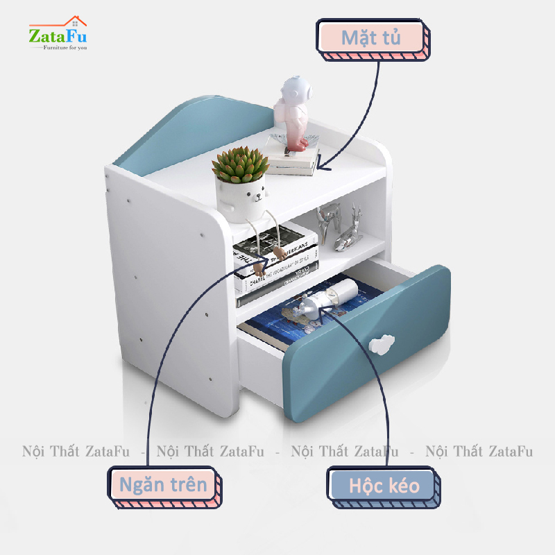 Tủ Đầu Giường Mini Đáng Yêu Cho Bé TDG-22