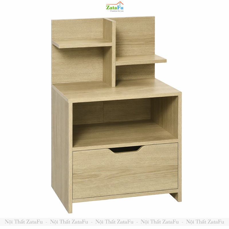 Tủ Kệ Để Đầu Giường Thiết Kế Ngăn Kéo Tủ Gỗ MDF Lõi Xanh Chống Ẩm TDG-49 ZataFu