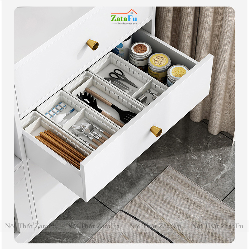 Tủ bếp gắn kính để lò vi sóng có hộc kéo KBEP-09