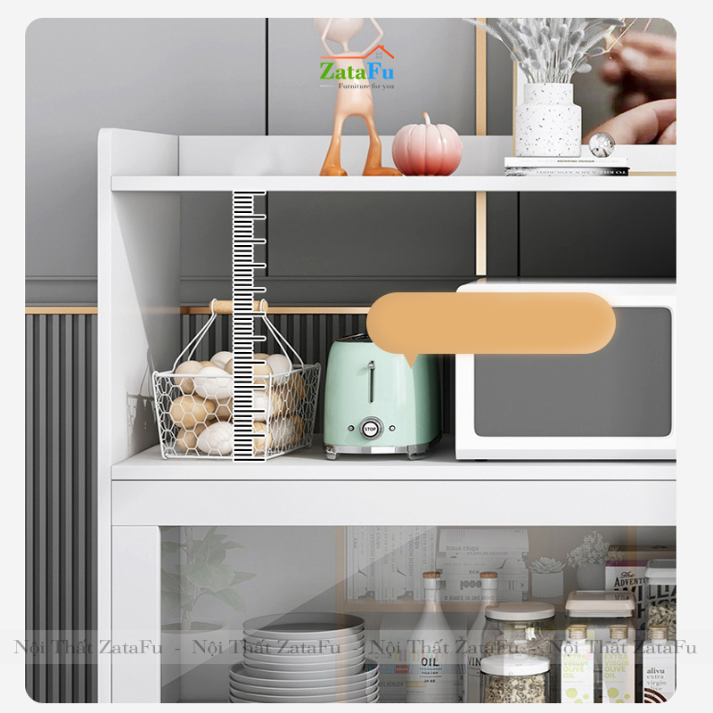 Tủ bếp gắn kính để lò vi sóng có hộc kéo KBEP-09