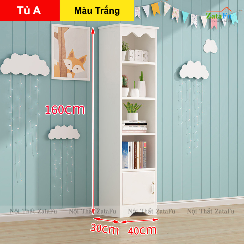 Tủ kệ sách trang trí nhiều phân loại xinh xắn cho bé TUTT-44